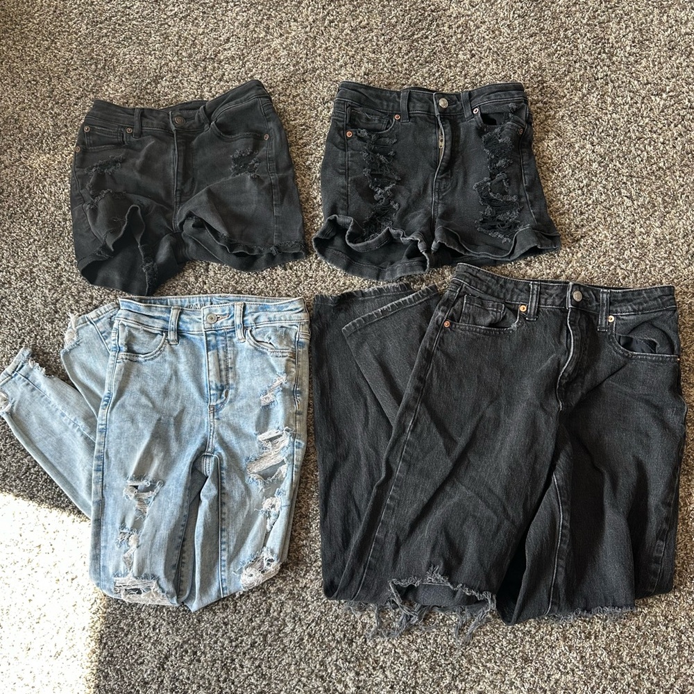 Distressed Jeans And Jean Shorts Size 0